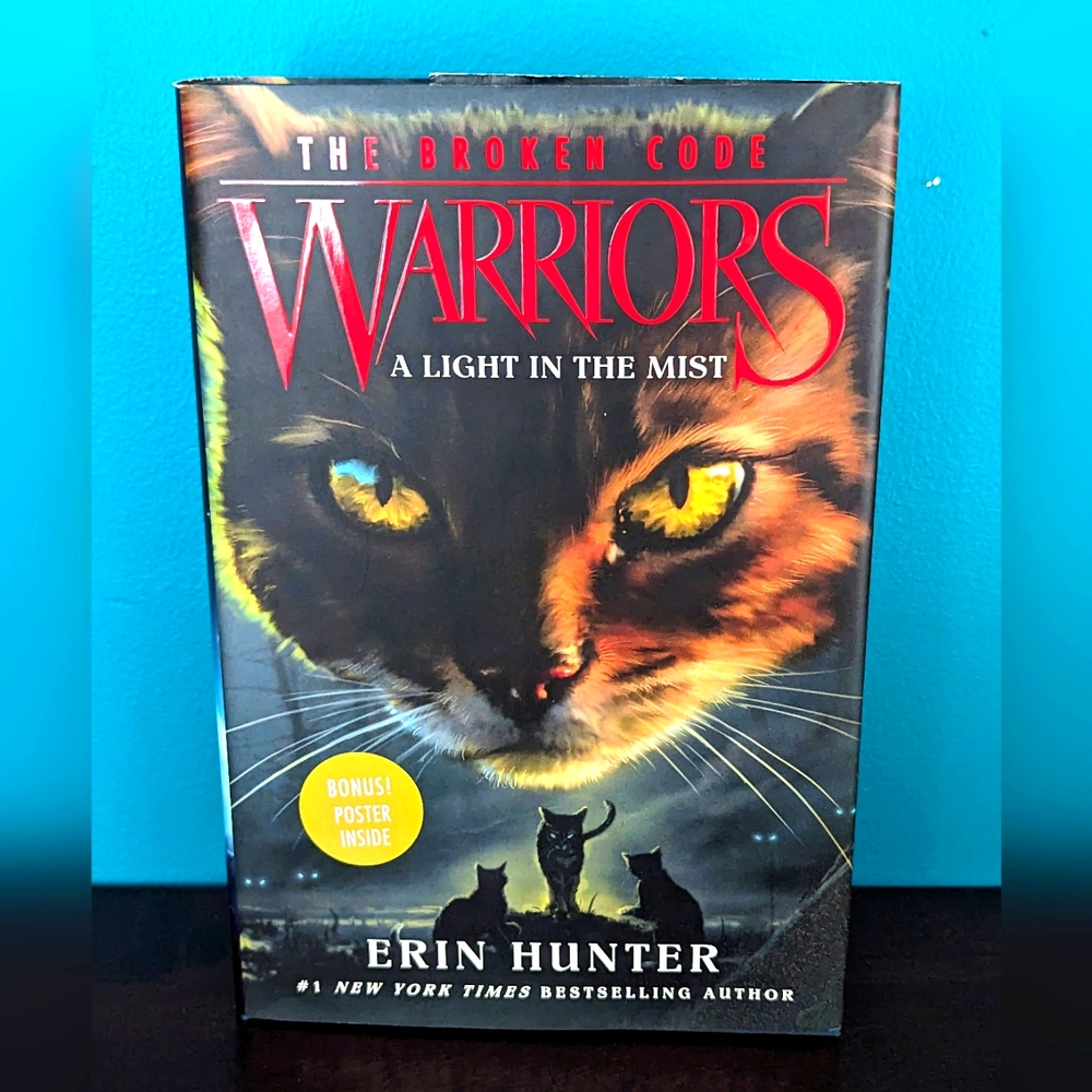 Warriors: The Broken Code #6: A Light in the Mist, hardcover w/ poster on jacket